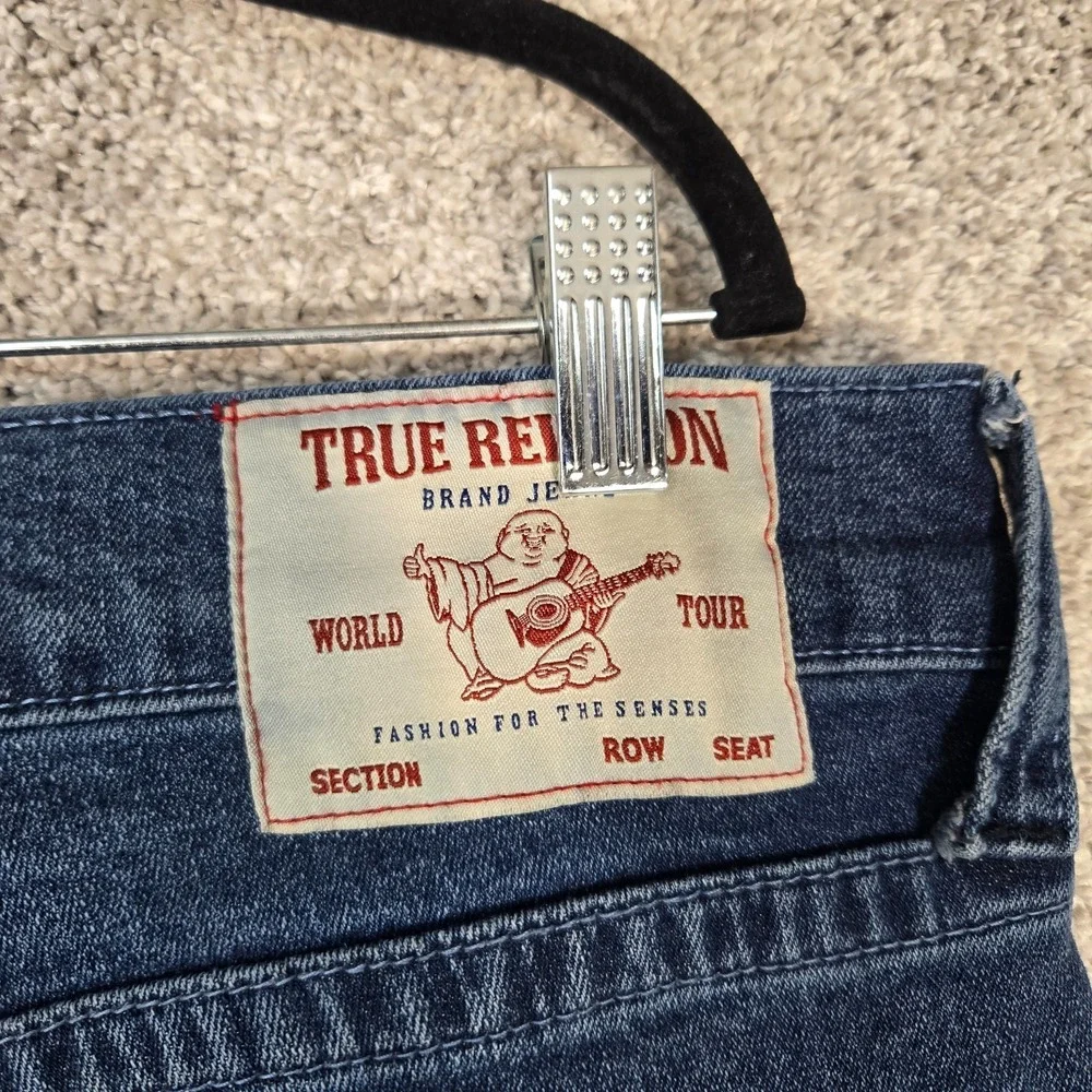 True Religion Jeans Mens 34x34 (fit 36x33) Blue Denim Ricky Relaxed Straight